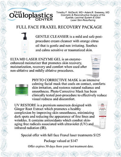 Full Face Fraxel Recovery Package - Click to Enlarge